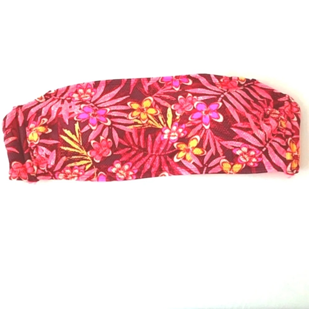 Xhilaration Floral Juniors Pique Bandeau Bikini Top and Ribbed Bottom Size XL Jr